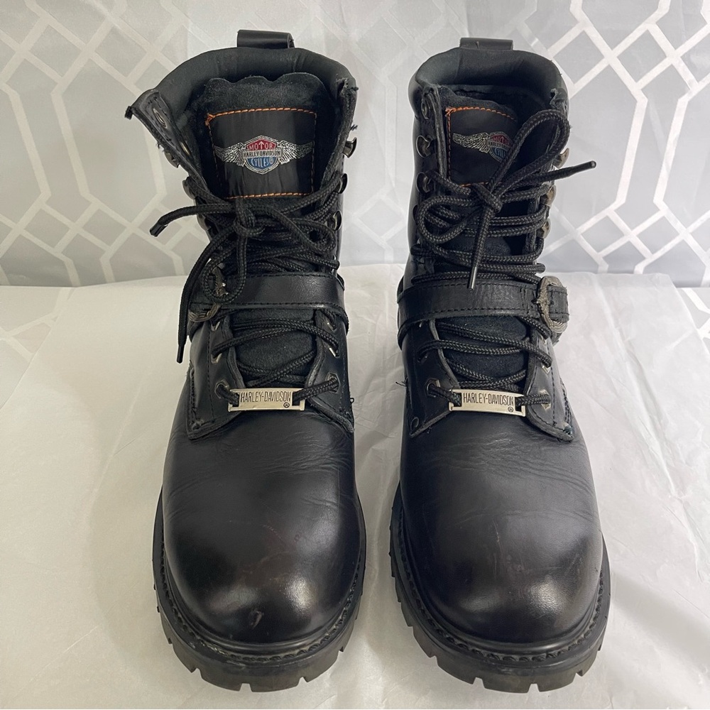 Harley-Davidson Vintage Leather Aero Ride Biker Moto Boots Men’s Size 12